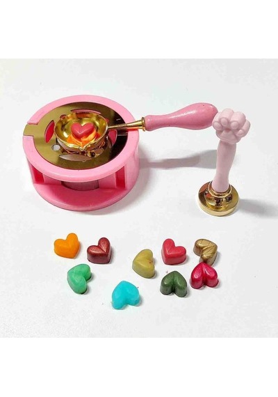 Pembe Patili Mum Mührü Seti Karışık