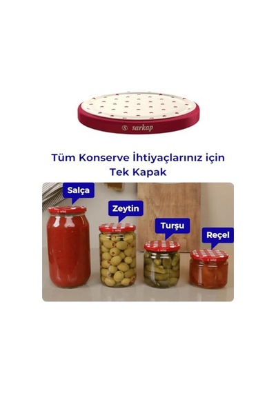 4 Paket 10 Lu Hijyenik Poşetli Kavanoz Kapağı Seti 4 Desen 82 Mm Karışık Gönderim Diğer