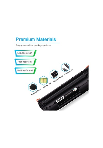 Hp Laserjet Pro Mfp M 127 Fw 125 M125 Nw 225 M125nw M127fn M127fn M127fn M201dw Yazıcı İçin 2 Paket Cf283a Siyah Tone