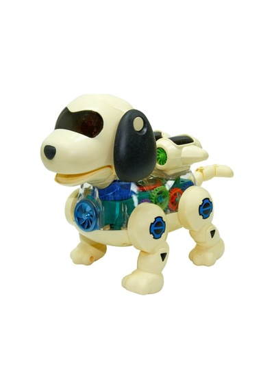 Işıklı Müzikli Ve Hareketli Robot Köpek Bej Renkli - Mavi Su Dünyası