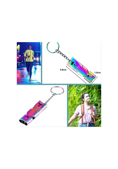 Omeniv 150 Db Çelik Düdük Kolye Anahtarlık Outdoor Kamp İlyardım Çok Renkli