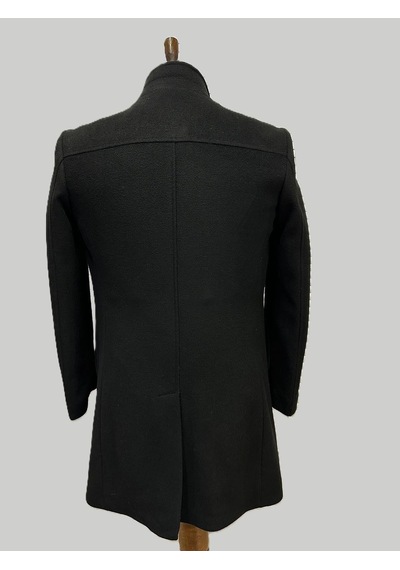 Hermose Couture Onyx Siyah Hakim Yaka Kaban