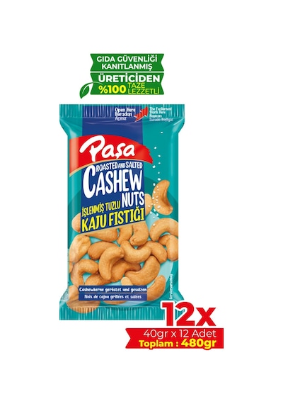 Paşa Kuruyemiş Kaju Fıstığı 12 x 40 G
