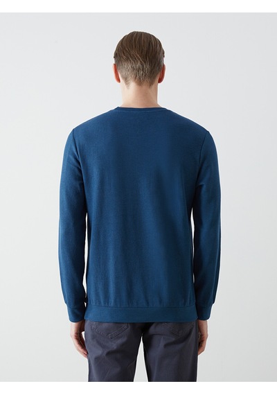 Lcwaıkıkı Classic İndigo Bisiklet Yaka Uzun Kollu Erkek Sweatshirt Lcwaıkıkı Classic İndigo Bisiklet Yaka Uzun Kollu Erkek Sweatshirt