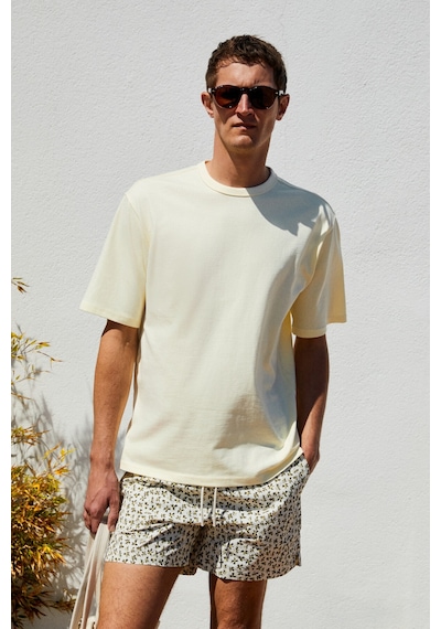 Grımelange CATWALK Erkek %100 Pamuk Regular Fit Sarı T-Shirt