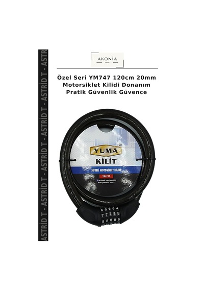 Özel Seri Ym747 120cm 20mm Motorsiklet Kilidi Donanım Pratik Güvenlik Güvence