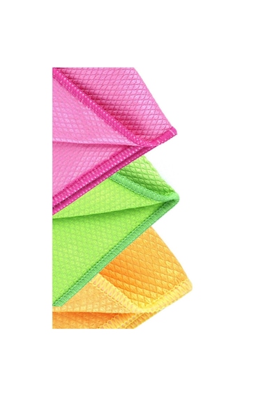 Silver Home Mikrofiber Baklava Desen Cam Temizlik Bezi 3'lü 40 x 40 CM