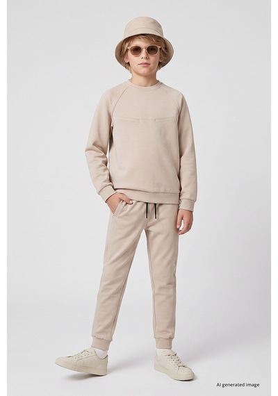TOMMYLIFE Bej Standart Fit Basic Dikiş Detaylı Erkek Çocuk Eşofman Takım - 11325 TOMMYLIFE Bej Standart Fit Basic Dikiş Detaylı Erkek Çocuk Eşofman Takım - 11325