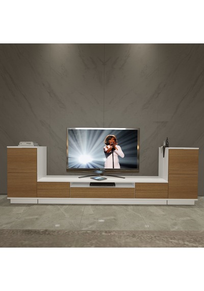 Decoraktiv Trendstyle On2s Slm Tv Ünitesi Tv Sehpası Beyaz - Ceviz