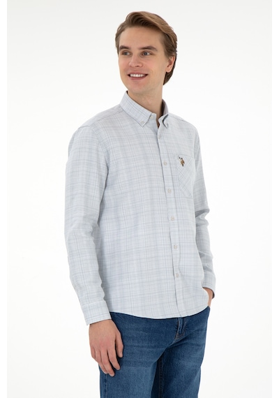 U.s. Polo Assn. Erkek Taş Gömlek Desenli 50291392-vr049 Taş