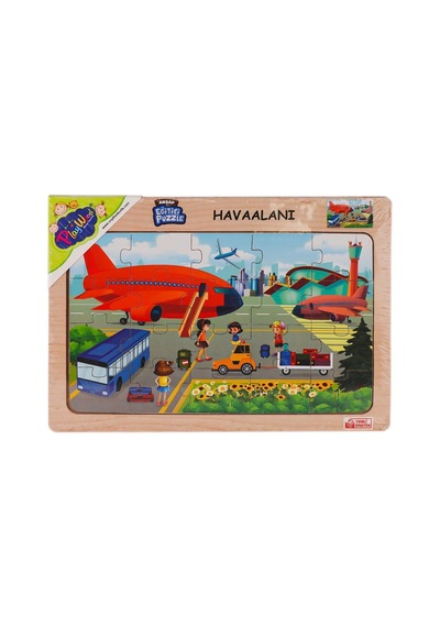 Ony-233-234-235-236 Ahşap Eğitici Puzzle Havaalanı - 1 Adet Stokta Olan Gönderilir