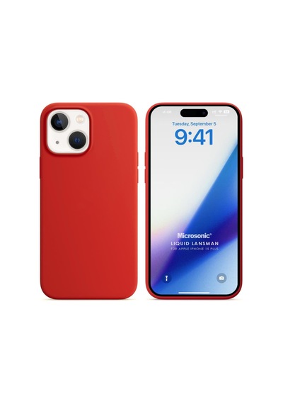 Kılıf Apple İphone 15 Plus İçin Liquid Lansman Silikon Kırmızı İphone 15 Plus İle Uyumlu Kılıf - Kırmızı