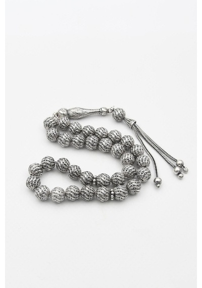 Erkek 925 Ayar Gümüş Tesbih Orta Boy -34 Gr- 901351 Gümüş