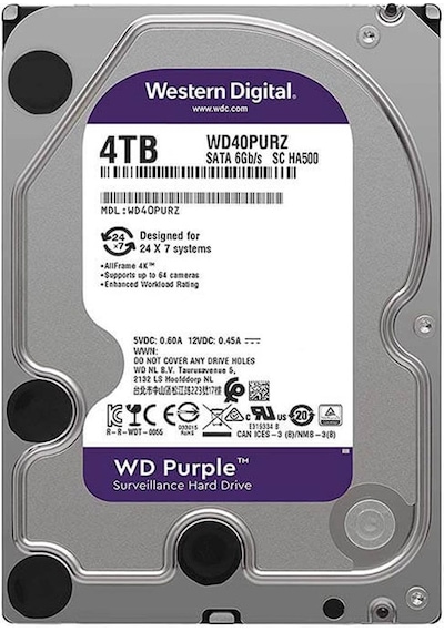 Powermaster Western Digital Purple Wd40purz 4 Tb Sata 6gb/s 7/24 Güvenlik Harddisk Diğer