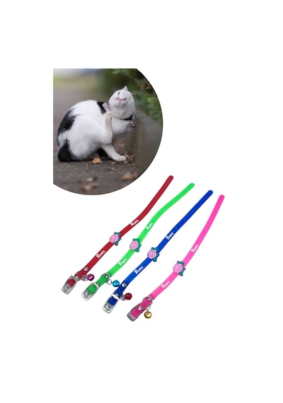 Ankaverse Sevimli Çıngıraklı Silikon Kedi Ve Köpek Tasması