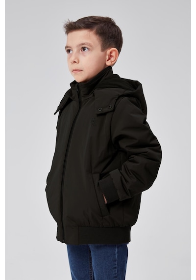 Benitto Kids Erkek Çocuk Kapüşonlu Mevsimlik Ceket 51313 Siyah