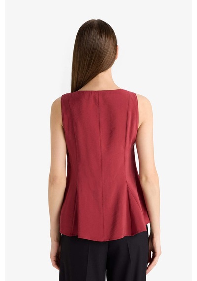 Defacto V Yaka Modal Kolsuz Bluz G2687ax25wnbr285 Bordo