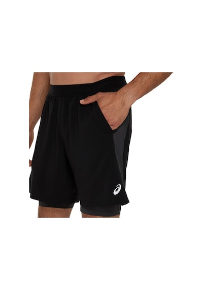 Asics Road 2n1 7ın Short Erkek Siyah Gri Şort 2011d246-001 Siyah