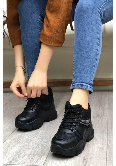 Flet 209 Siyah Kadın Spor Sneaker Siyah