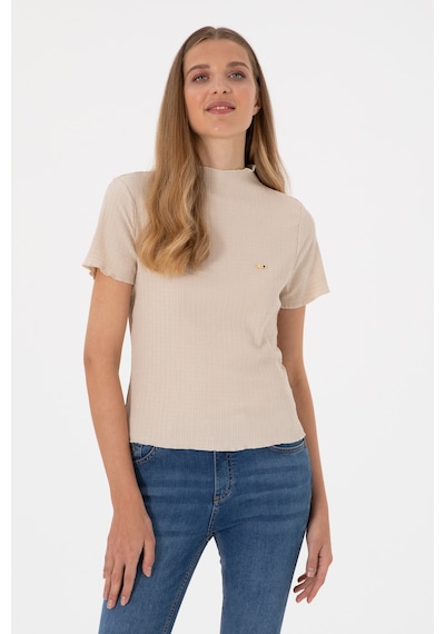 U.S. Polo Assn. Kadın Taş Dik Yaka Tişört 50312951-VR049 U.S. Polo Assn. Kadın Taş Dik Yaka Tişört 50312951-VR049