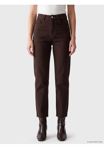 Lcw Comfort Kahverengi Straight Fit Kadın Jean Pantolon