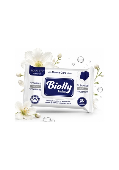 Biolly Derma Care Makyaj Temizleme Mendili 20 Yaprak - Koli 24 Adet