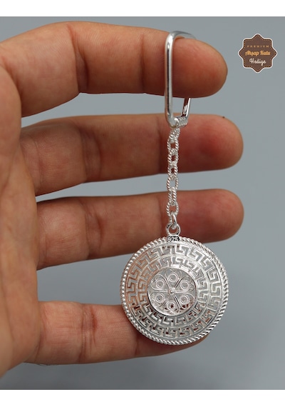Karo Desenli Model 925 Ayar Gümüş Telkari Anahtarlık 201025143 Gümüş