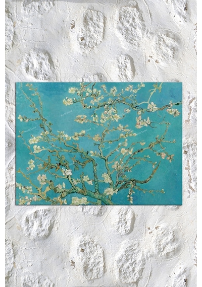 Vincent Van Gogh Çiçek Açan Badem Ağacı Dev Boyut Kanvas Tablo  90 x 60