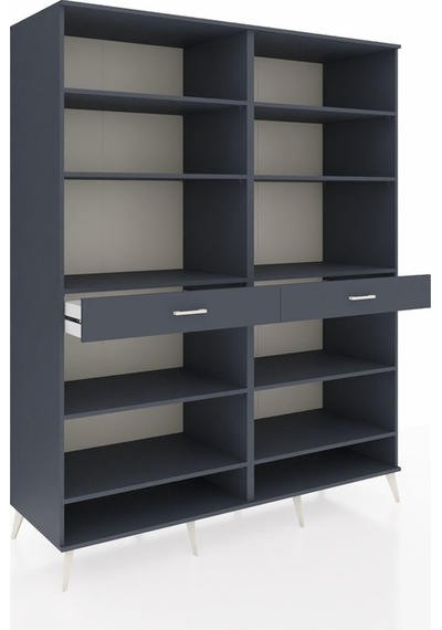 Kronos Gardrop 10 Raflı 2 Çekmeceli 176x59x221 Antrasit-antrasit Antrasit Kronos Gardrop 10 Raflı 2 Çekmeceli 176x59x221 Antrasit-antrasit Antrasit