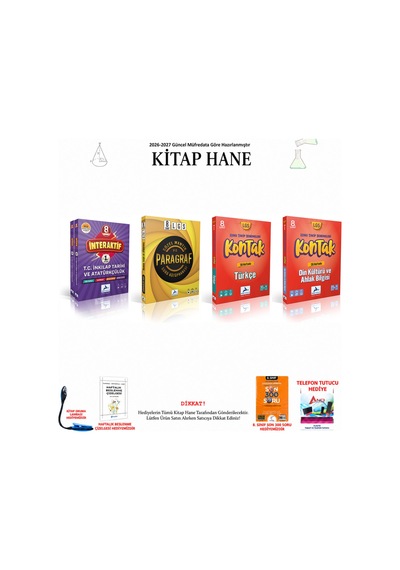 Paraf 8. Sınıf Tüm Dersler Sözel Mantık Ve 4 Kitap Seti
