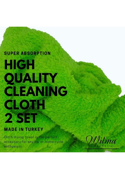 Wilma Secret Mikrofiber Parlatma Temizleme Bezi - Araba İçin Temizleme Giysileri - Detay Malzemeleri - Yeniden Kullanı Diğer