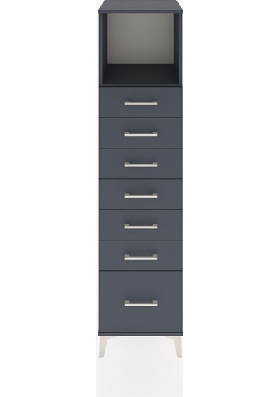 Hyperion Dolap Tek Raflı 7 Çekmeceli 44x44x182 Antrasit-antrasit Antrasit