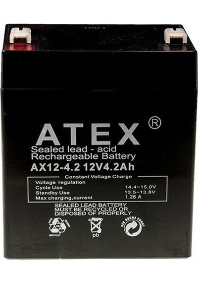 Atex Ax12-4.2 12 Volt 4.2 Amper Kuru Akü 90x70x101 Mm