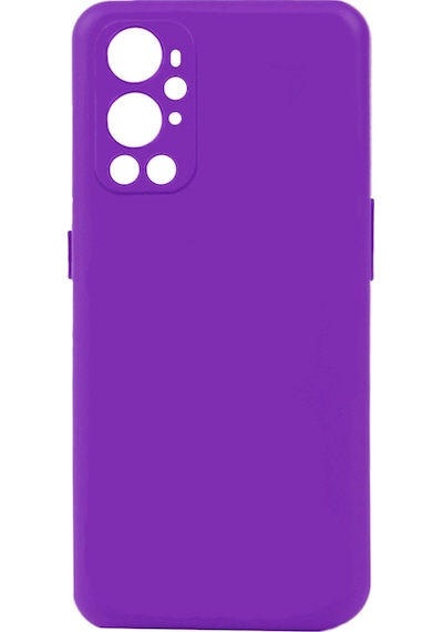 Kilifone - One Plus Uyumlu 9 Pro - Kılıf Mat Soft Esnek Biye Silikon - Mor