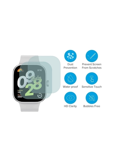 Xiaomi Redmi Watch 4 Ekran Koruyucu Nano Parlak 2 Adet