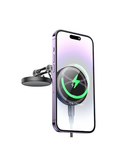 Hoco. Hw26 Yapışkanlı Manyetik Hızlı Şarj Magsafe Araç Tutucu - Siyah