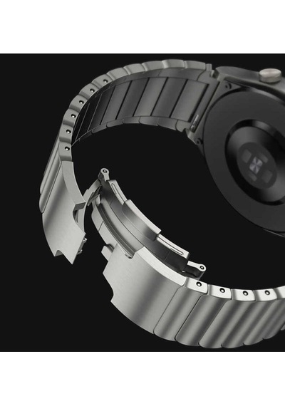 Galaxy Watch 46mm Uyumlu Krd-35 22mm Metal Fzd Kordon-gri