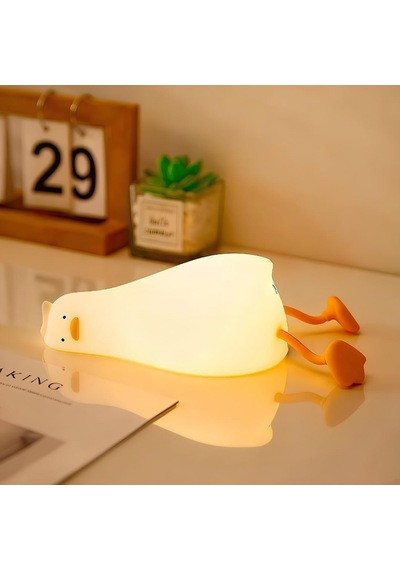 Çocuk Gece Lambası Yumuşak Dokunmatik Rgb Renk Modu,emzirme Işığı Bebek Odası,dokunmatik Kontrol, Usb Şarjı Bpa İçermez Ördek Sku: Zeusb0h6cb88wm