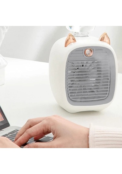 Ezere Hava Nemlendiricili Masaüstü Fan Taşınabilir Mini Klima Soğutucu- 5775