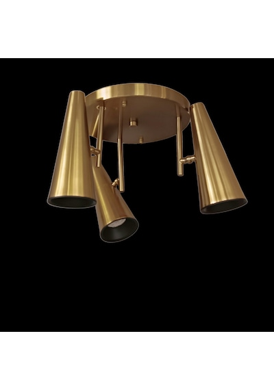 Selenora Üçlü Gold Plafonyer Avize Gold