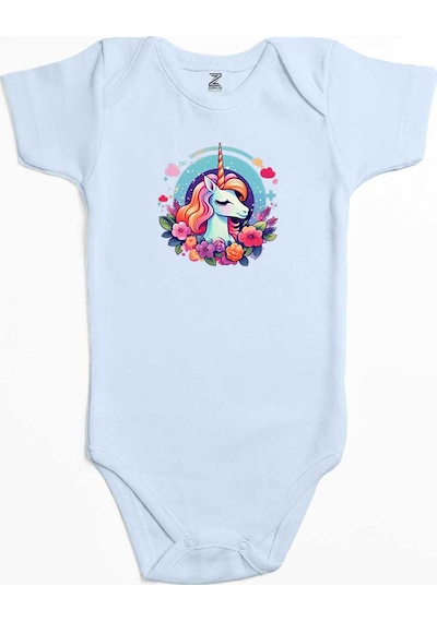 Zepplin Giyim Charming Unicorn Sarı Bebek Body Zıbın