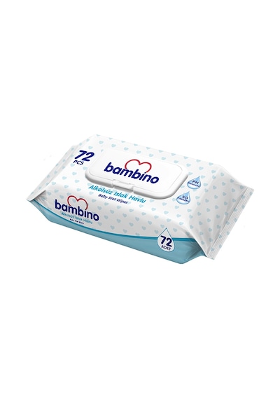 Bambino Alkolsüz Islak Havlu 72'Li Mavi