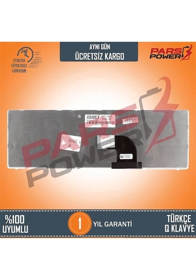 Sony Uyumlu Vaio SVE1512U1E, SVE1512W1E, SVE1512W1R Notebook Klavye (Beyaz TR) (Pars Power) Beyaz 438107