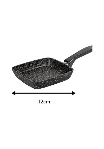 Rss Lav Granit Mini Kare Sos Tavası 12 Cm Siyah