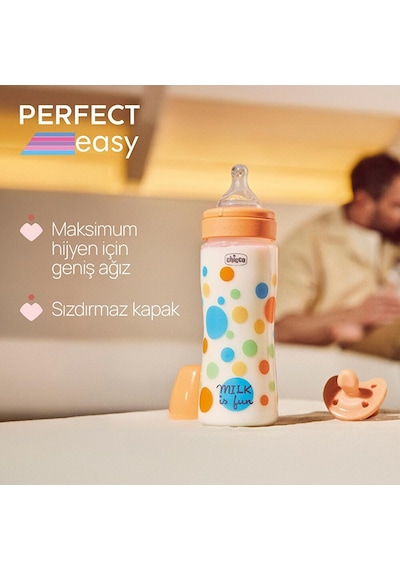 Chicco Perfect Easy Biberon Pp 330 Ml Hızlı Akış-Erkek 4 Adet