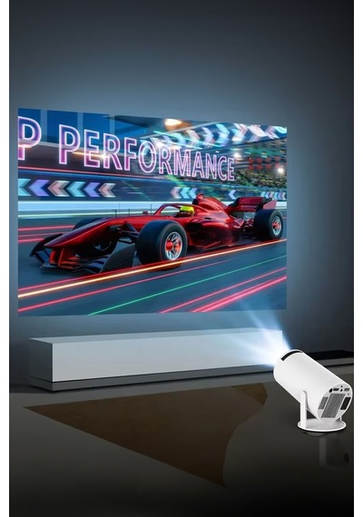 Thentech Ultra Hd Taşınabilir Şık Projeksiyon Cihazı Kablosuz Oyun Kumandalı Android Tv Oyunlu Projeksiyon