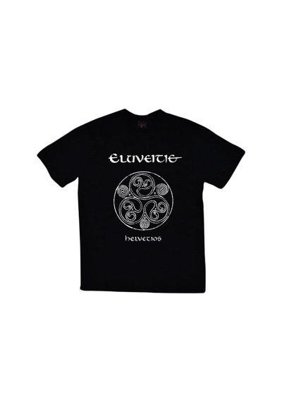 Eluveitie Baskılı Unisex %100 Pamuk Siyah T-shirt SIYAH