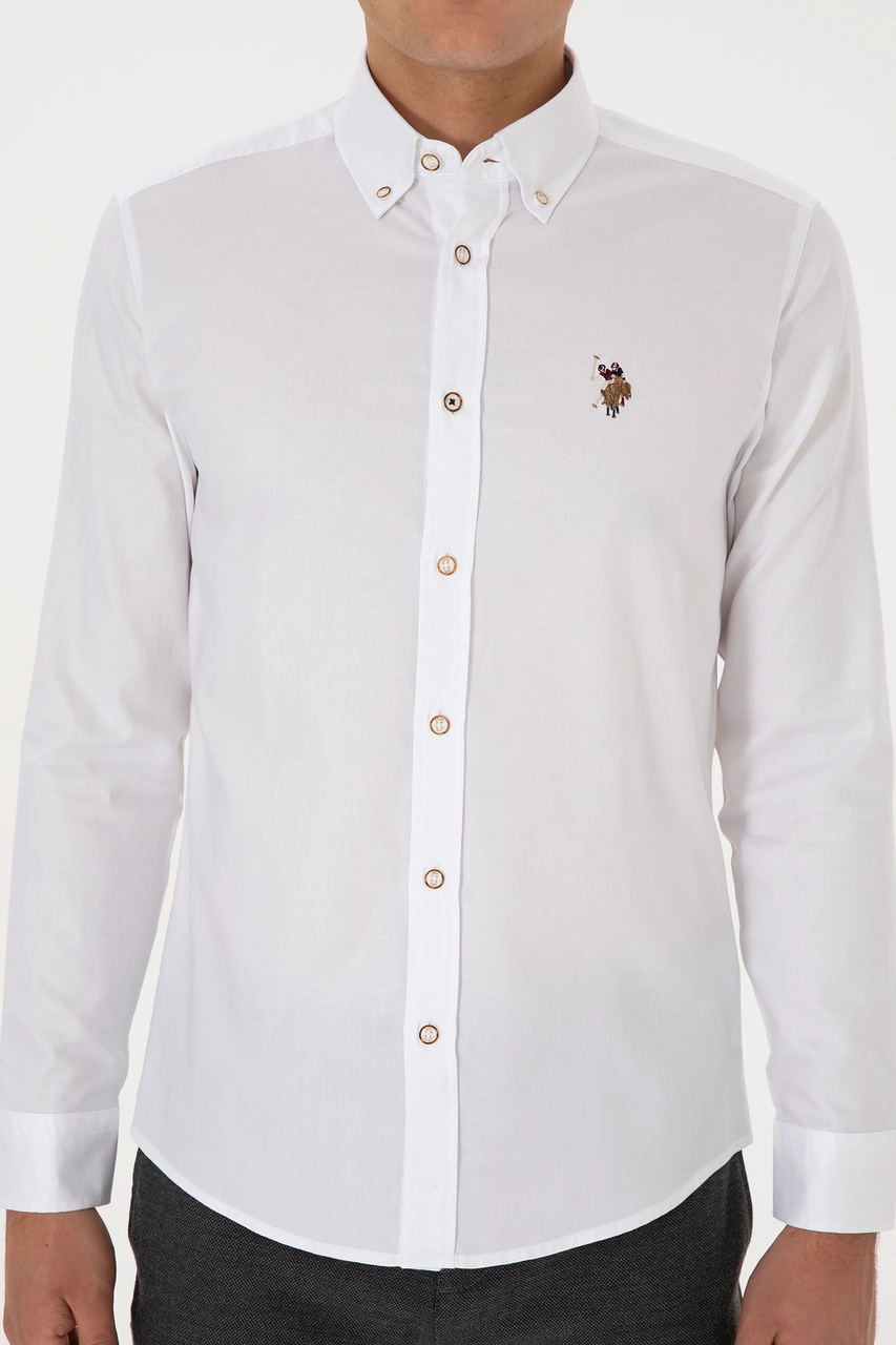 U.s. Polo Assn. Erkek Beyaz Gömlek Basic 50307659-vr013 Beyaz U.s. Polo Assn. Erkek Beyaz Gömlek Basic 50307659-vr013 Beyaz