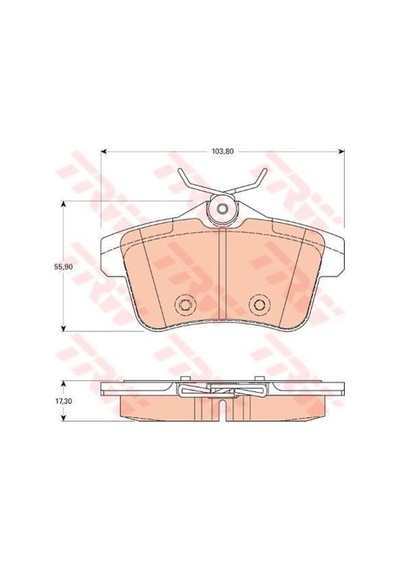 Peugeot 3008 Arka Fren Balatasi 2009-2016 1608681680 Gdb1828 1.6, 1.6 Vtı, 1.6 Hdı