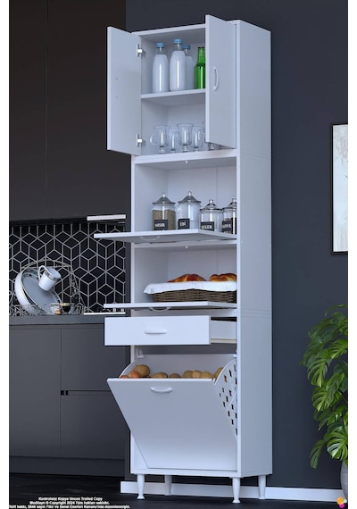 Zümra 55 Cm Beyaz Fırın Dolabı Patates Soğan Saklama Dolabı Çok Amaçlı Kiler Banyo Dolabı 55x226x32 Zümra 55 Cm Beyaz Fırın Dolabı Patates Soğan Saklama Dolabı Çok Amaçlı Kiler Banyo Dolabı 55x226x32
